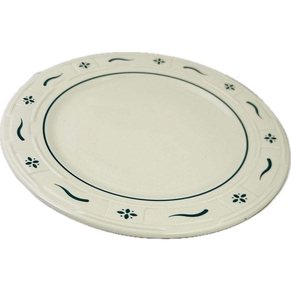 Longaberger Dinner Plate Woven Traditions Heritage Green 10" USA
